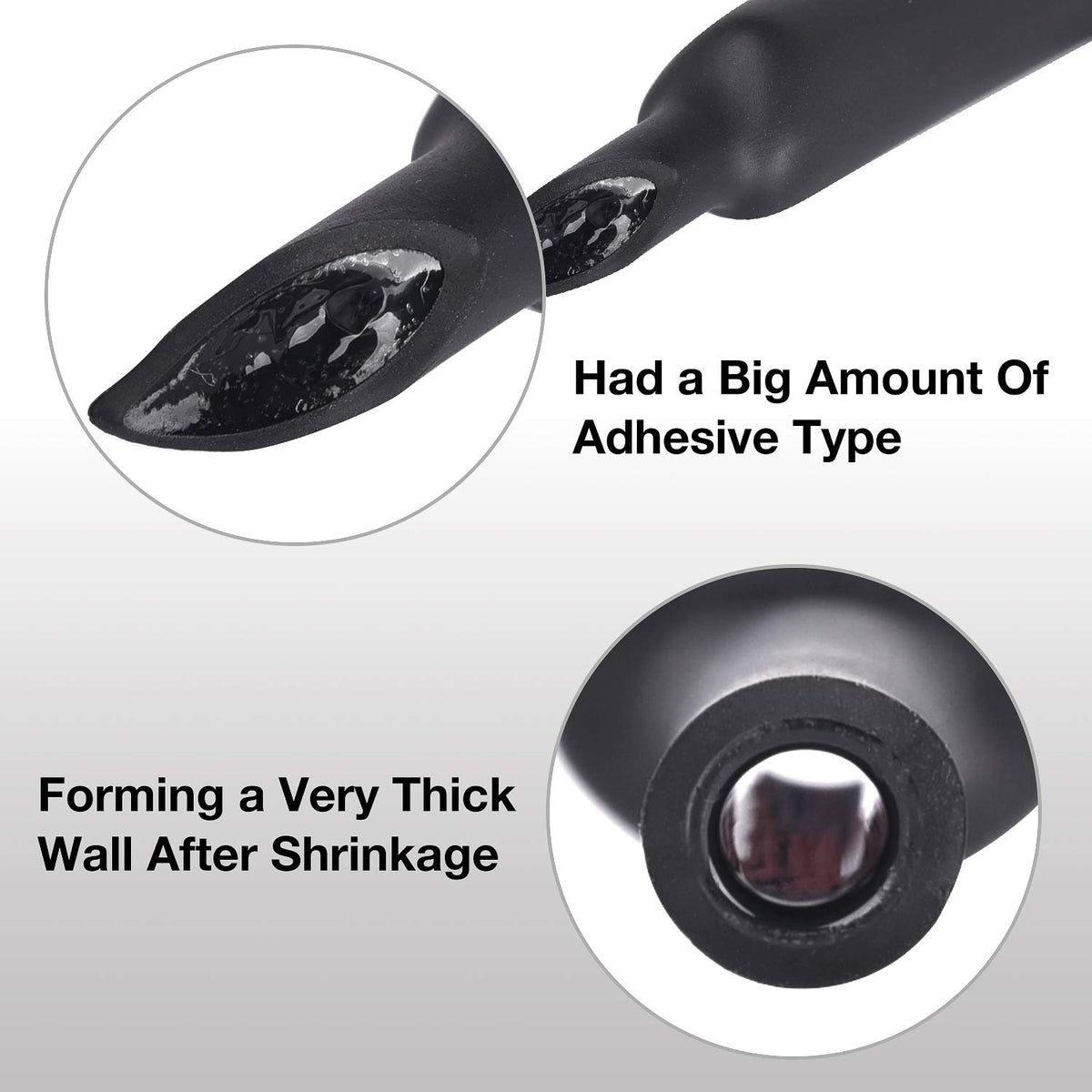 1 Inch 3:1 Waterproof Heat Shrink Tubing, 4 Ft Black F5314