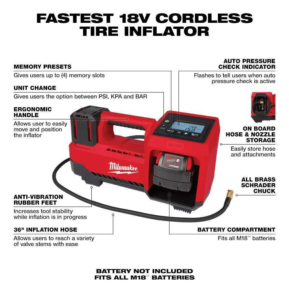Cordless Compact Tire Inflator P8310