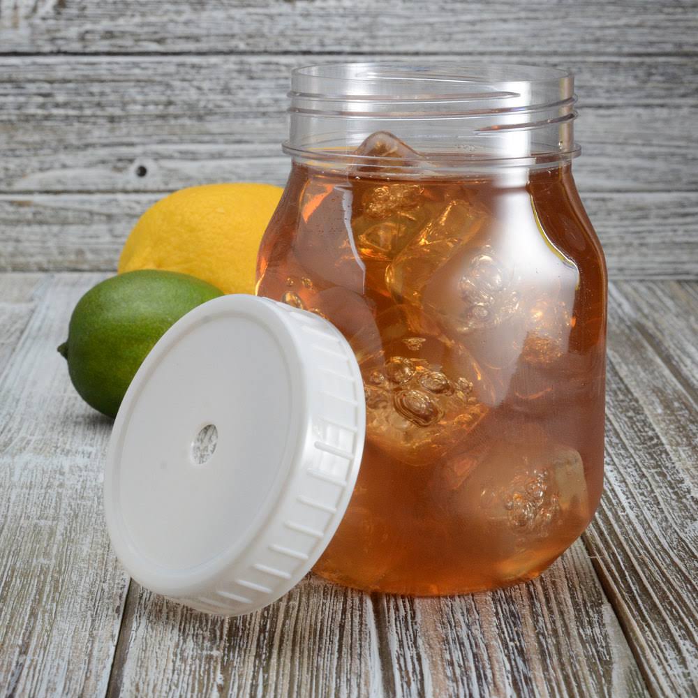Large Mason Jar Lid with Hole S552