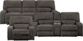 3-Piece Chenille Fabric Power Reclining Sofa Set, Chocolate Z6213