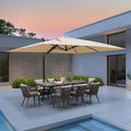 10' X 13' Rectangle Aluminum Cantilever Patio Umbrella with 360-degree Rotation M6439
