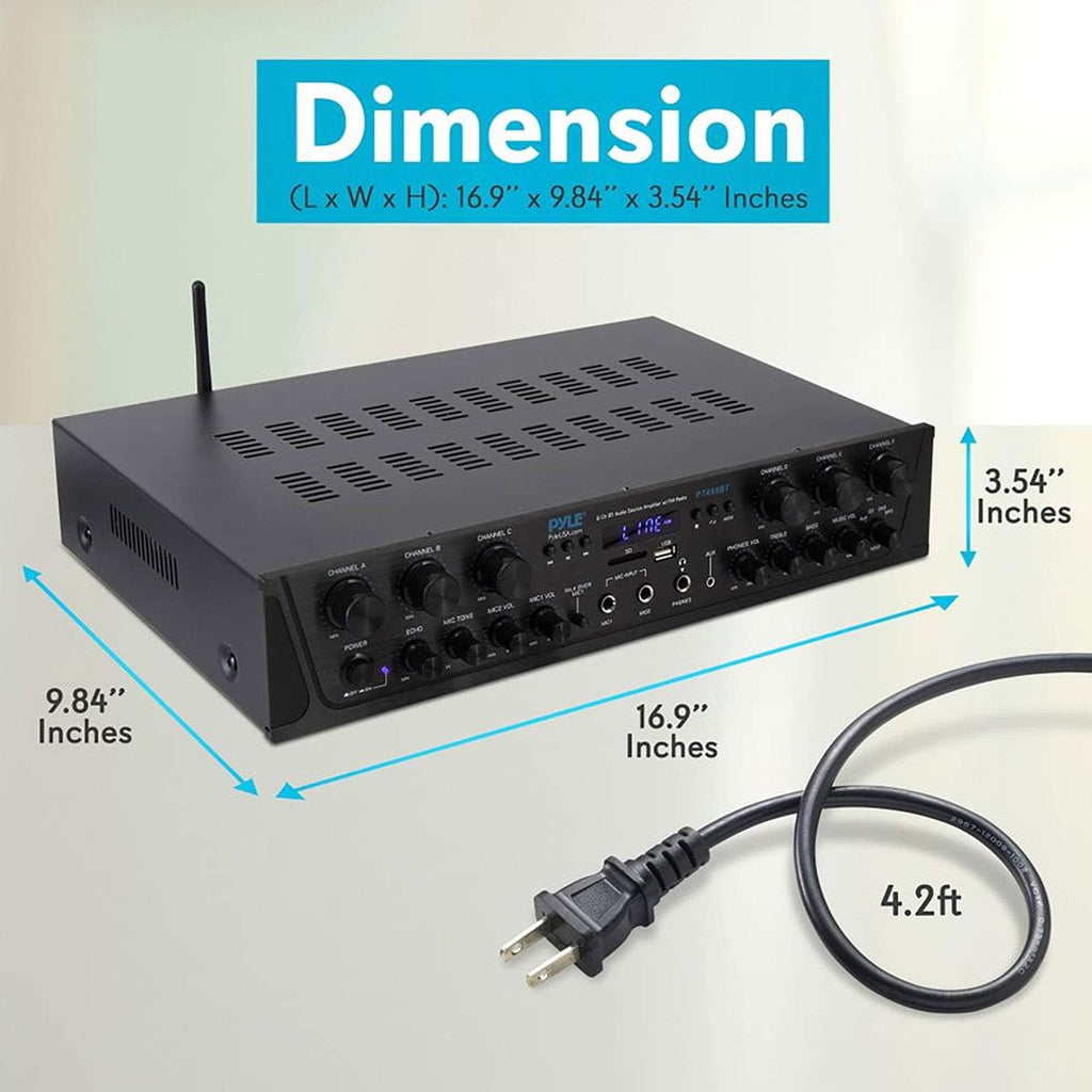 Wireless Bluetooth Stereo Receiver Amp 6 Channel 600Watt L30500