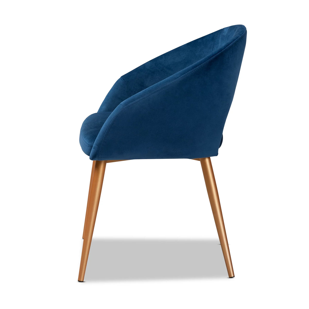 Navy Blue Velvet Upholstered Dining Chair I532567