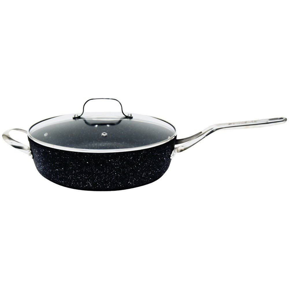 11 in. Deep Saute Pan with Glass Lid Stainless Steel Q192105