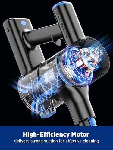 Cordless Vacuum Cleaner, 8 in 1 Lightweight, 45Mins Detachable Battery Y385