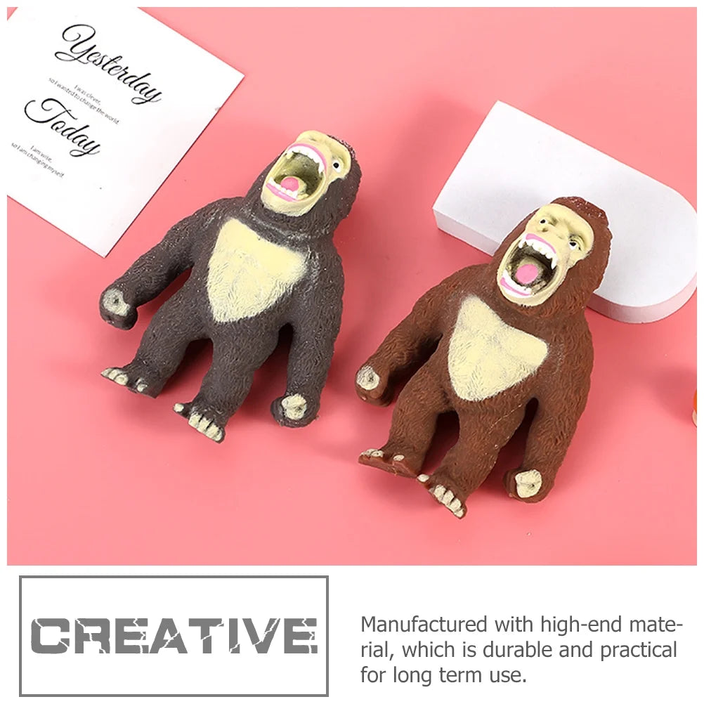 3 PCS Stretchy Toy Animal Gorilla Stress Elastic U6841