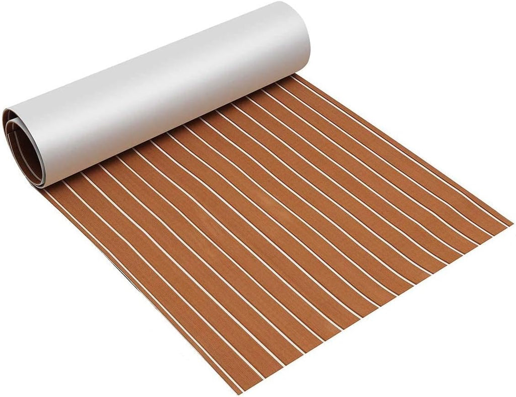 EVA Foam Teak Floor Decking Sheet (94.5''x36'') Pack of 2 R31708