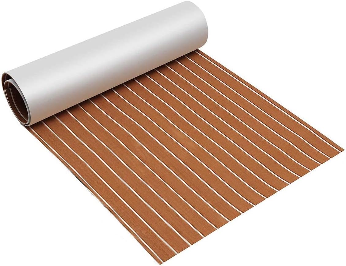 EVA Foam Teak Floor Decking Sheet (94.5''x36'') Pack of 2 R31708