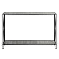 Gray 2-Tier Wood Console Table with Storage Shelf I241668