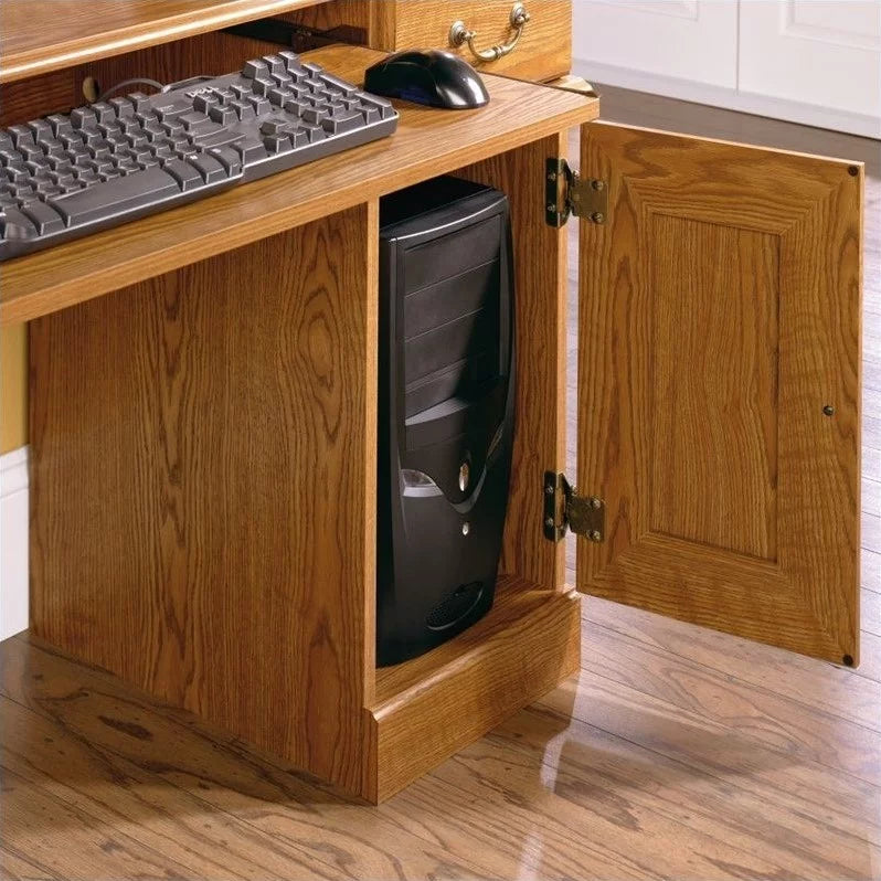 Small Wood Computer Desk with Hutch E6453