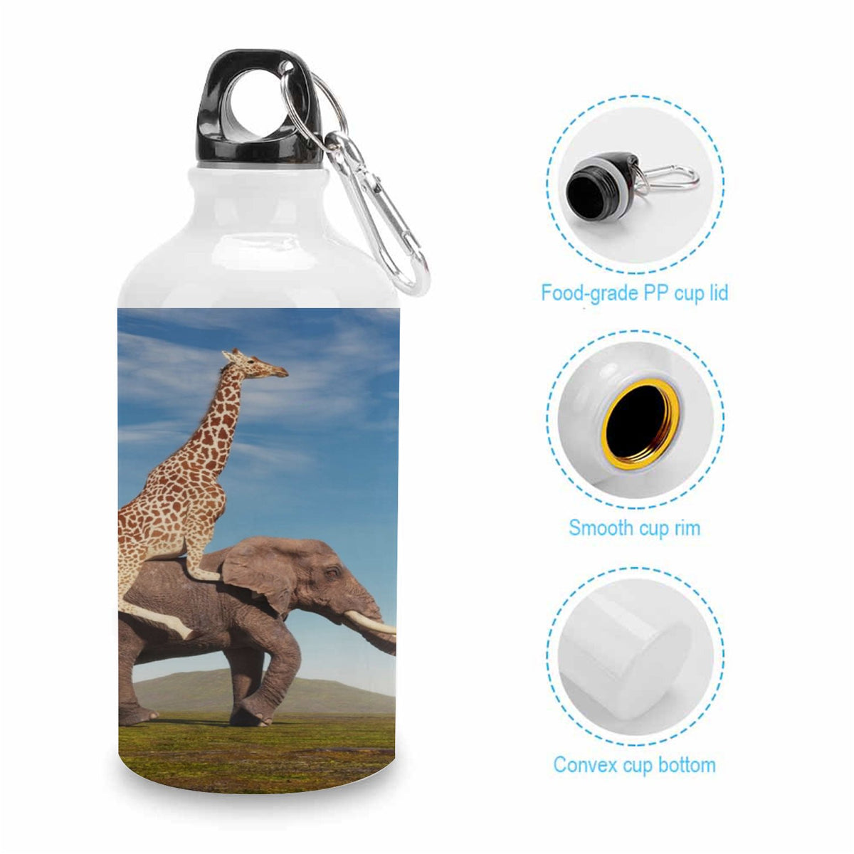 400ml Aluminum Sport Water Bottle with Twist Cap L5893