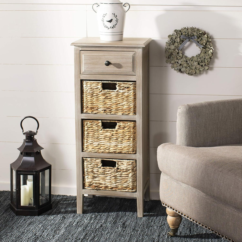Distressed White Side Table V46191