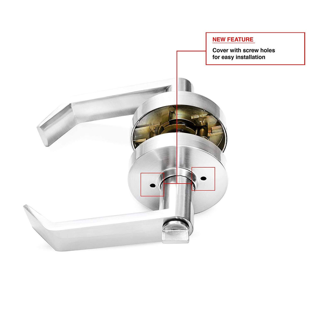 Commercial Grade Privacy Indicator Lock and Lever in Polished Chrome F663