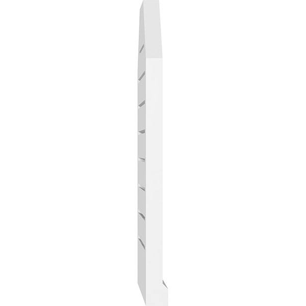 30x22W x 28x22H Octagonal Surface Mount PVC Gable Vent with Brickmoul K9779