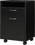 Mobile File Cabinet with Castors and Lockable Drawer, Brown A859