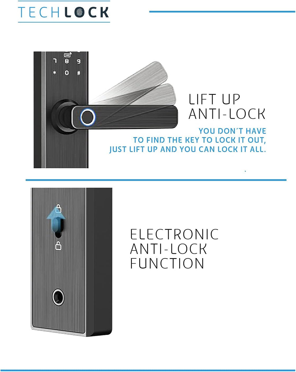 Fingerprint Bluetooth Smart Door Lock with Keyless Entry S27407