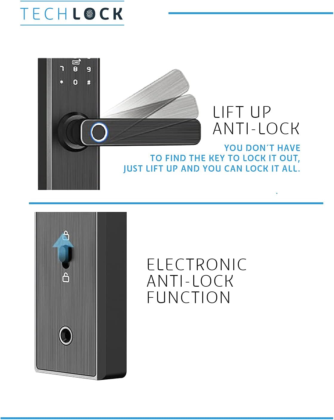 Fingerprint Bluetooth Smart Door Lock with Keyless Entry S27407