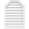 30x22W x 28x22H Octagonal Surface Mount PVC Gable Vent with Brickmoul K9779