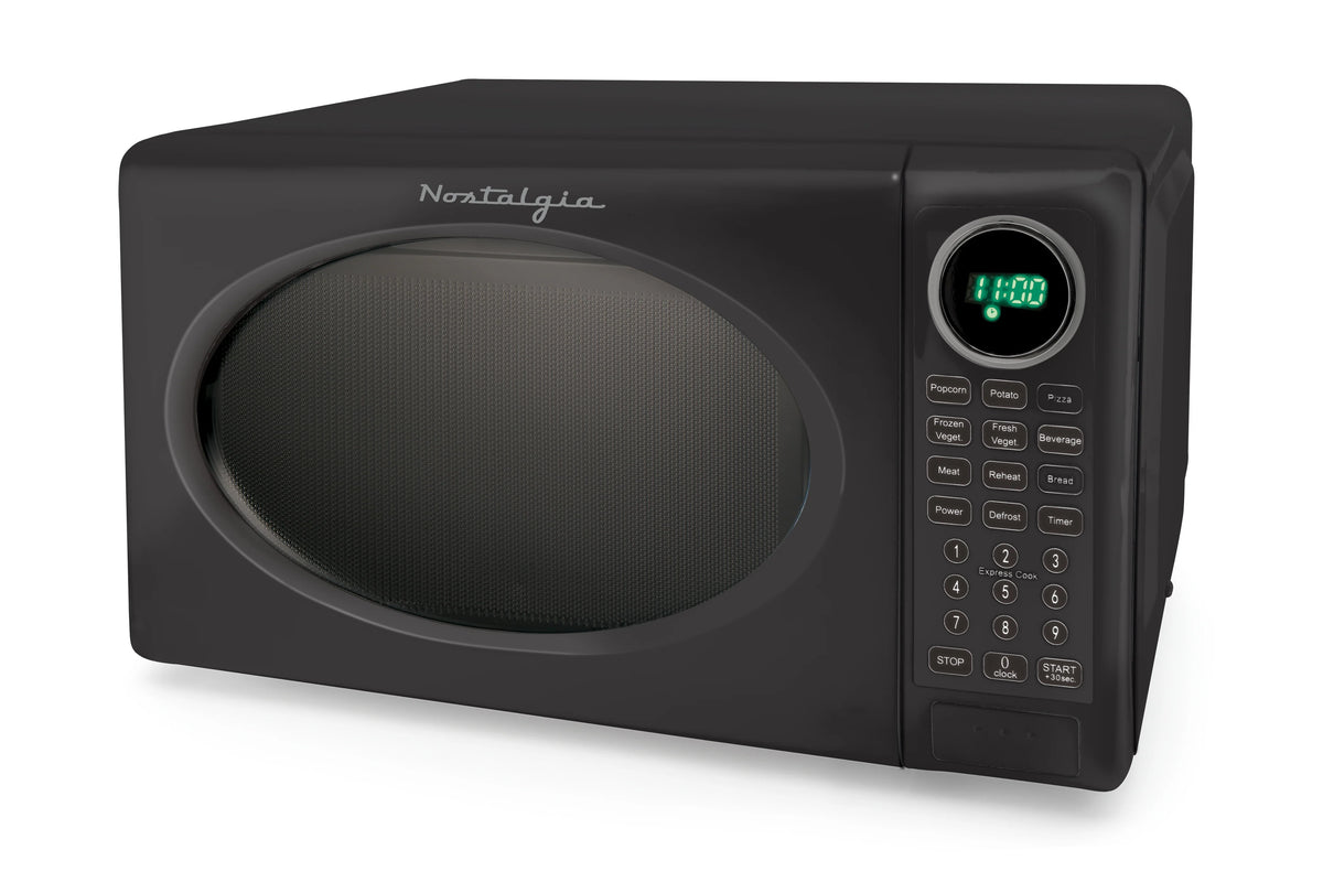 Black 0.7 Cu Ft Retro Microwave E437