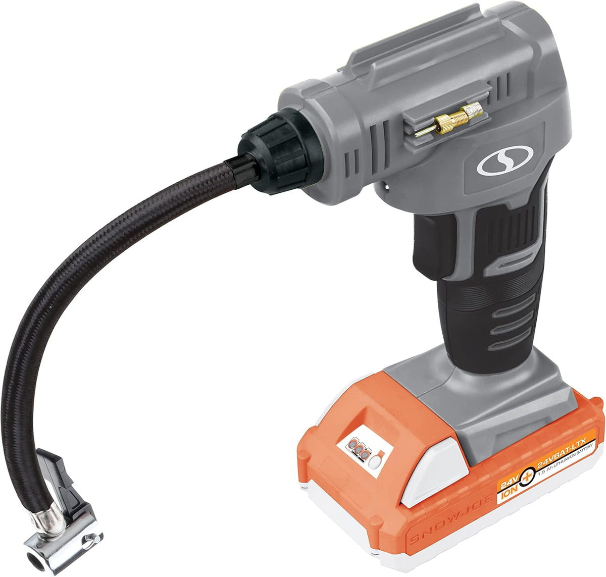 24V Tire Inflator Air Compressor with Hard-case and 2.0Ah Battery T737833