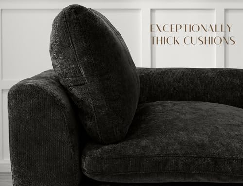 110" Warm White L-Shape Sectional Sofa with Ottoman E6622
