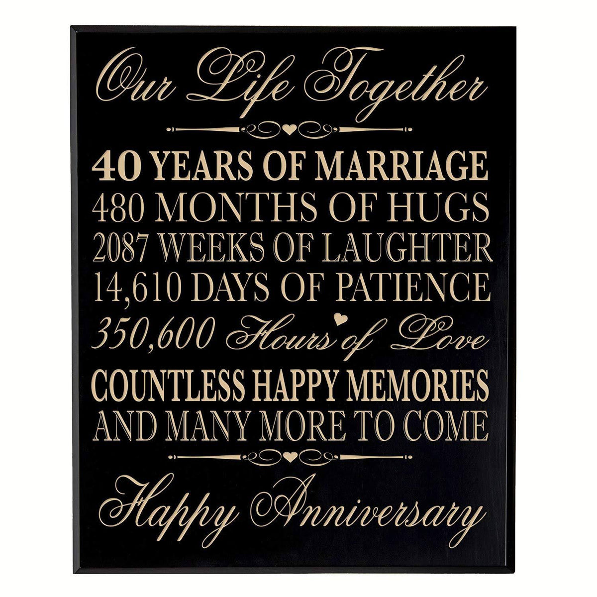 Black Wall Plaque S2708