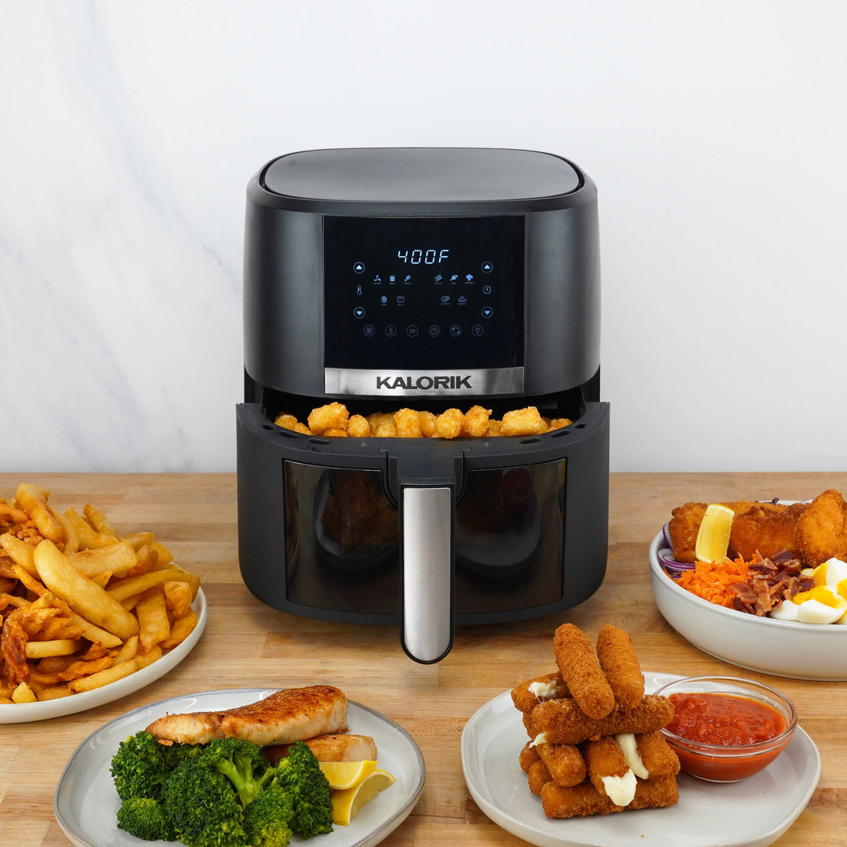 5 Quart Digital Air Fryer with Viewing Window, Black V1280
