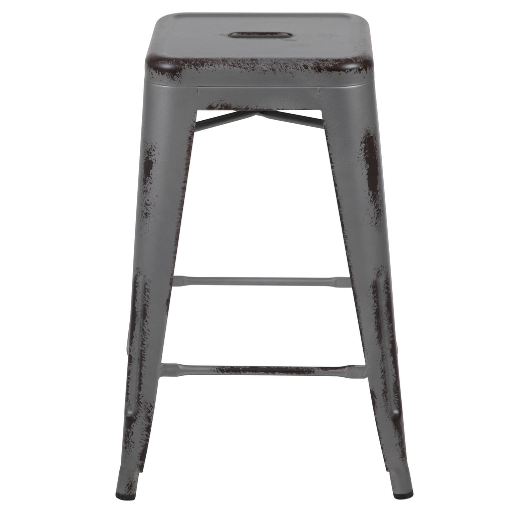 Orange Counter Height Stool Set of 4 K712467
