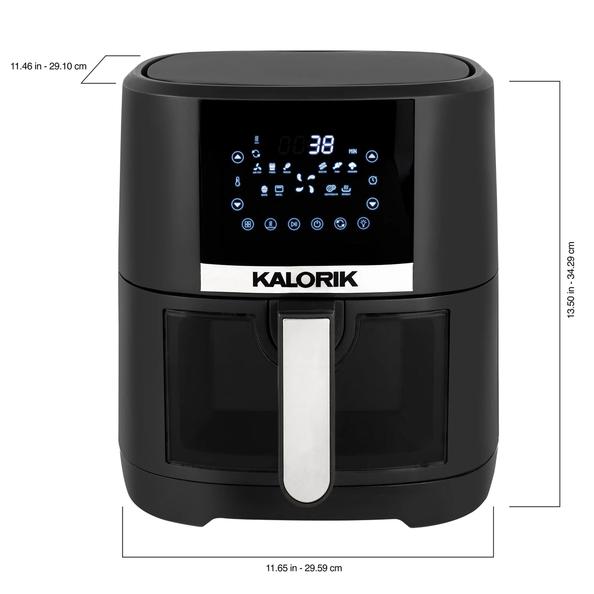 5 Quart Digital Air Fryer with Viewing Window, Black V1280