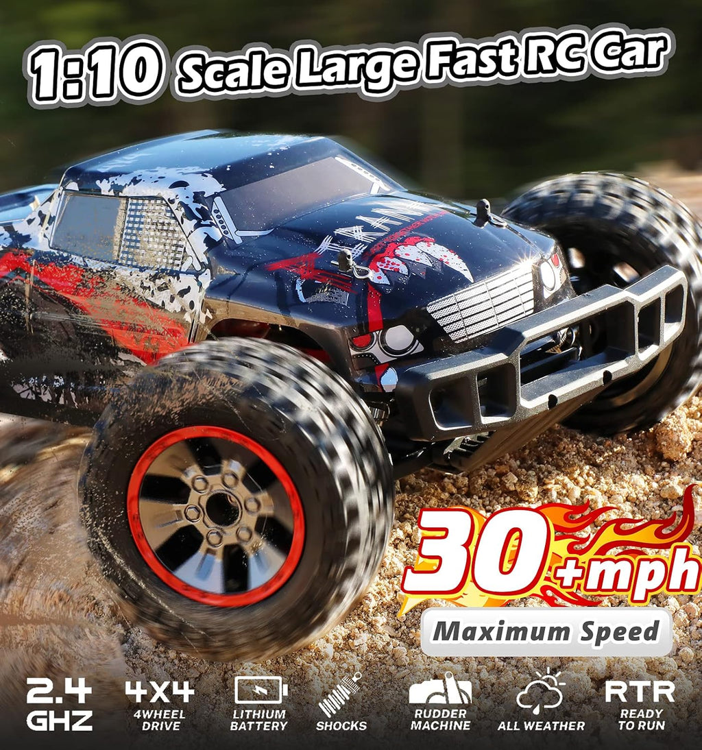 1:10 Scale 4WD Off Road RC Monster Truck with 2 Battery D650617