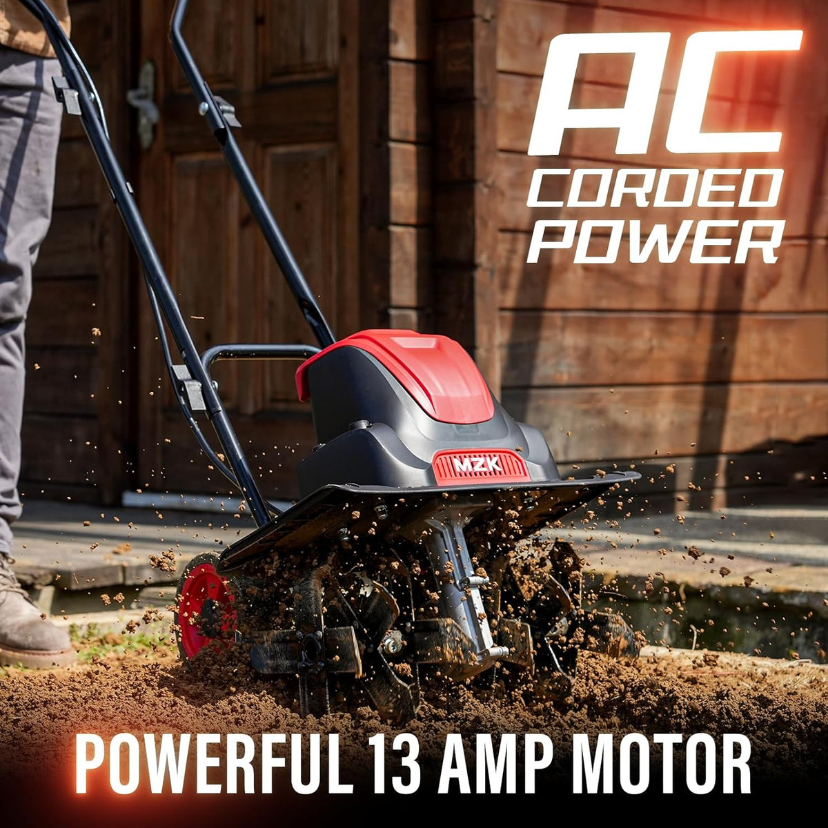 16-Inch 13-Amp Corded Electric Tiller/Cultivator with Adjustable Wheels V38650