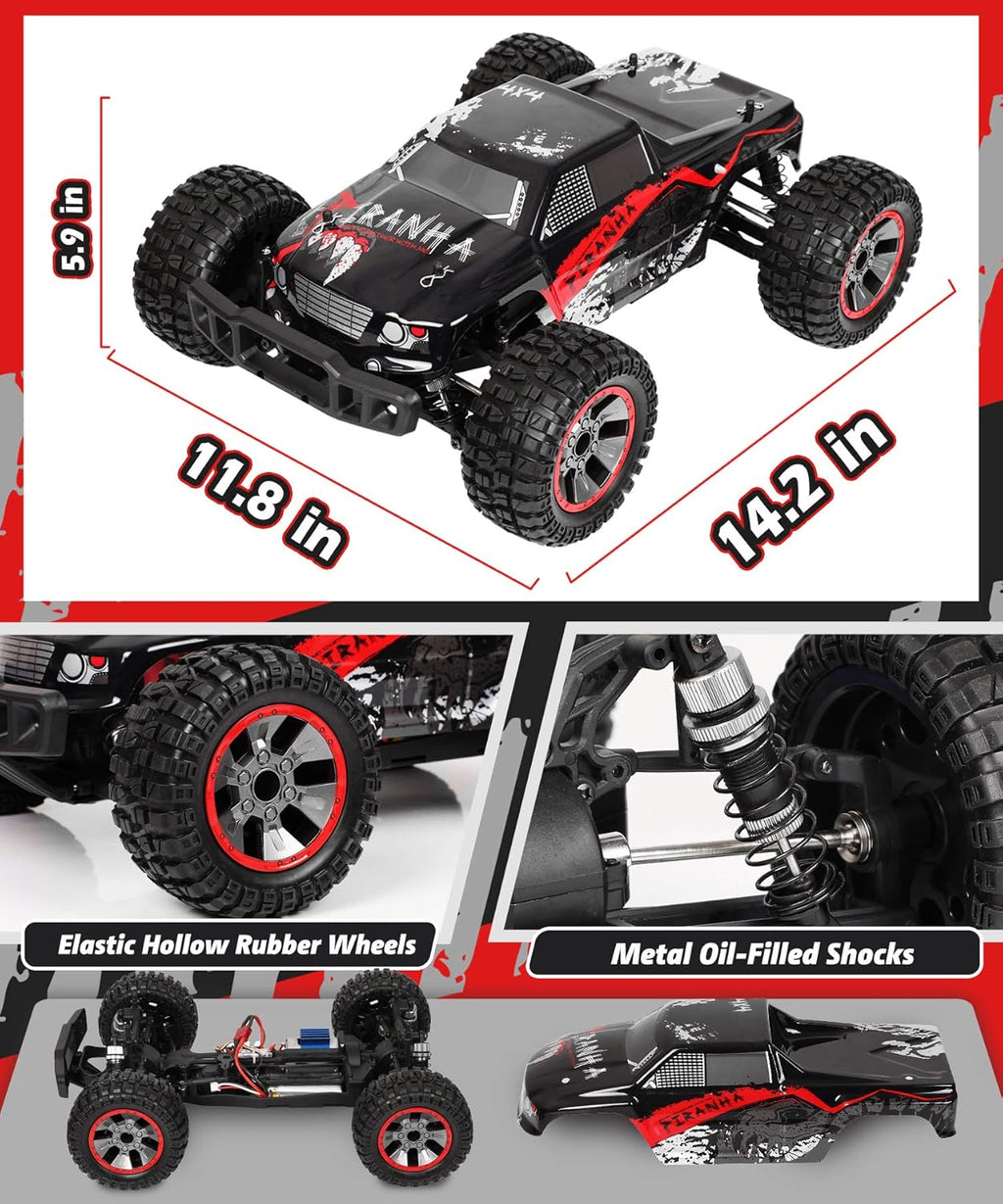 1:10 Scale 4WD Off Road RC Monster Truck with 2 Battery D650617