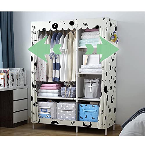 170 * 105 * 45cm Metal Bracket Fabric Wardrobe Y87607