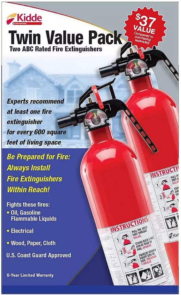 2 Pack Red Fire Extinguishers U930878
