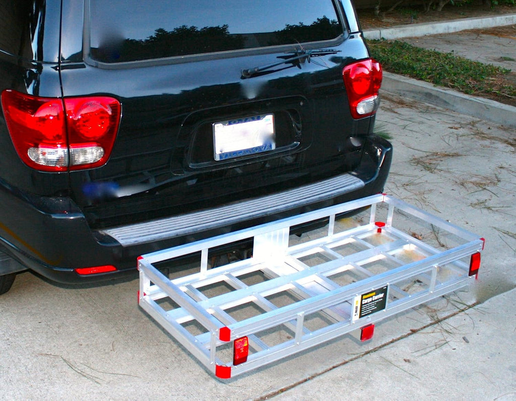 49 x 22.5 Hitch Mount Aluminum Cargo Carrier with High Side Rails T330