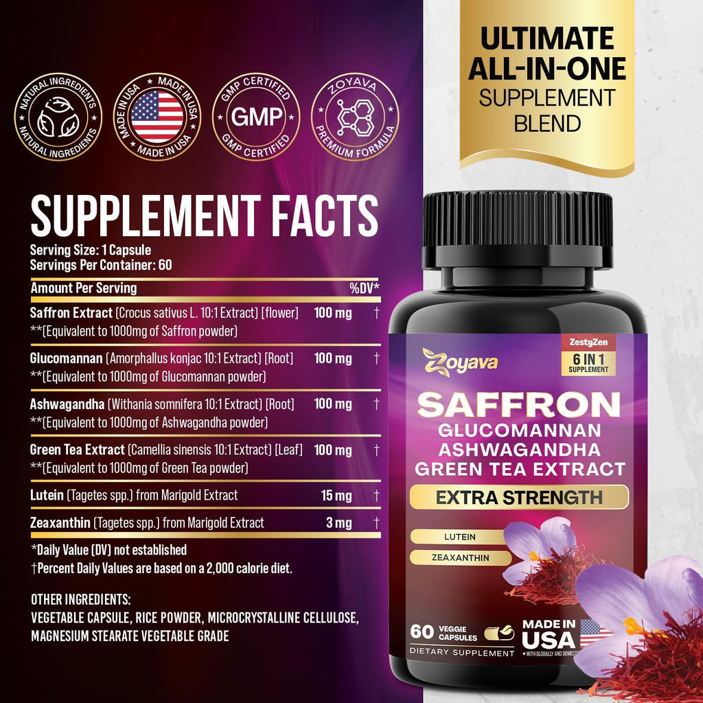 Sea Moss Collagen Saffron Supplement Bundle - 30 Day Supply B45311