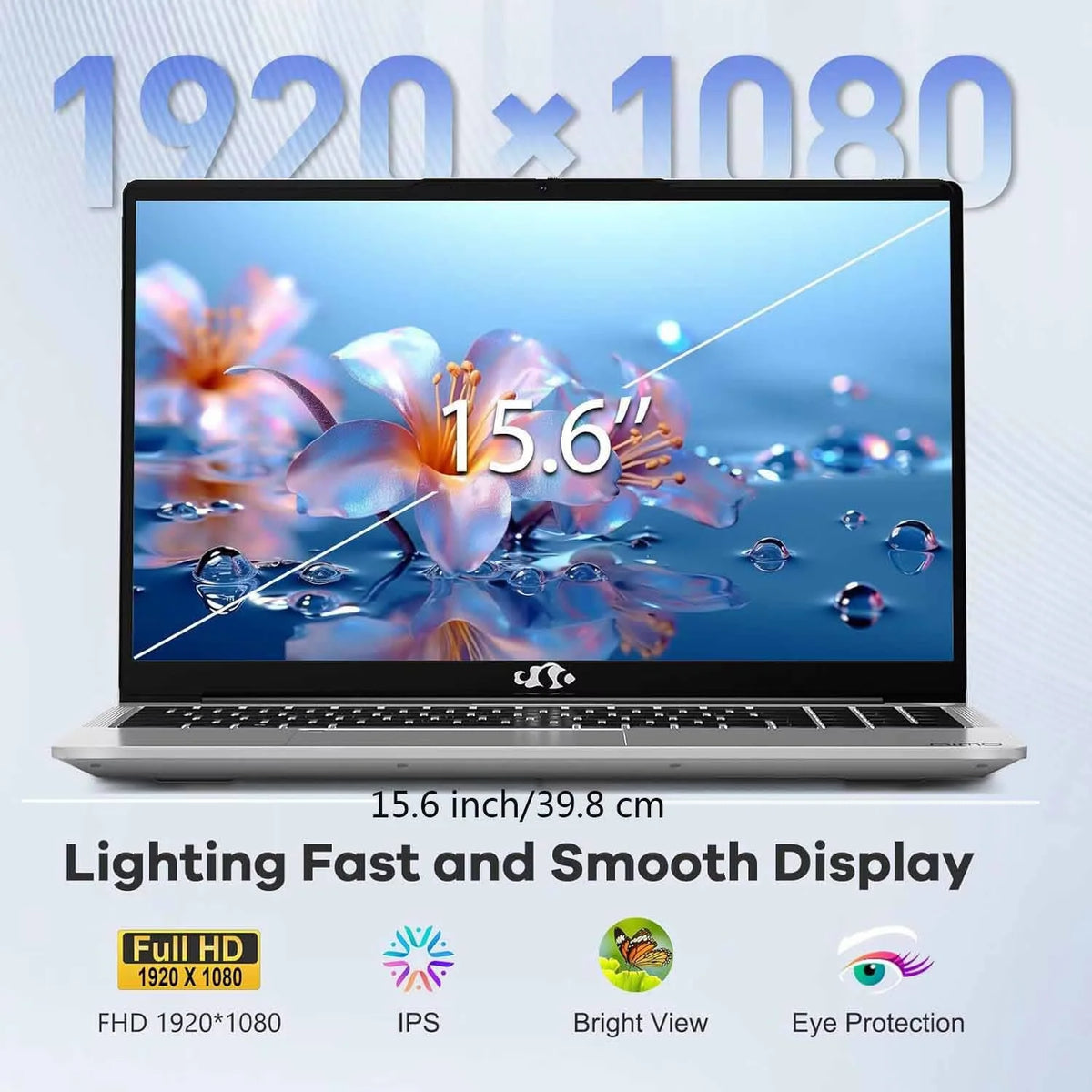15.6" IPS FHD Gaming Laptop, AMD Ryzen 5 6600H 6-Cores 660M GPU 16GB DDR5 RAM 1TB SSD Computer with Fingerprint Backlit Keyboard Win 11 N19824