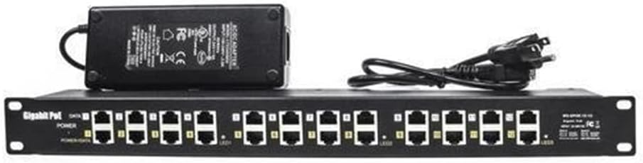 12 Port Gigabit Passive PoE Injector with 24V 120 Watt Power Supply A3942