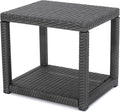 Grey Outdoor Wicker Accent Table E23138