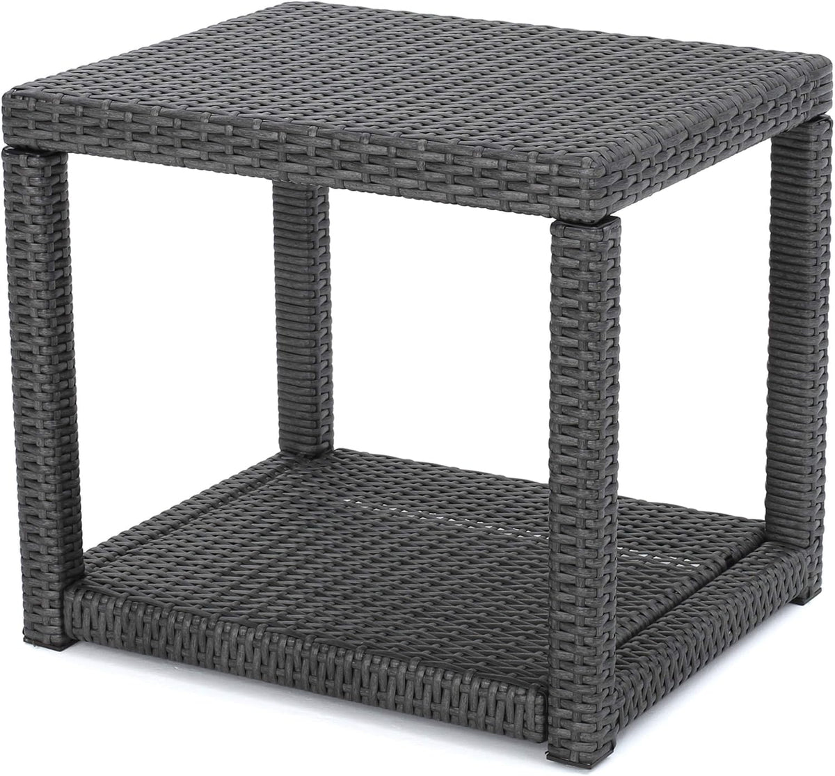 Grey Outdoor Wicker Accent Table E23138