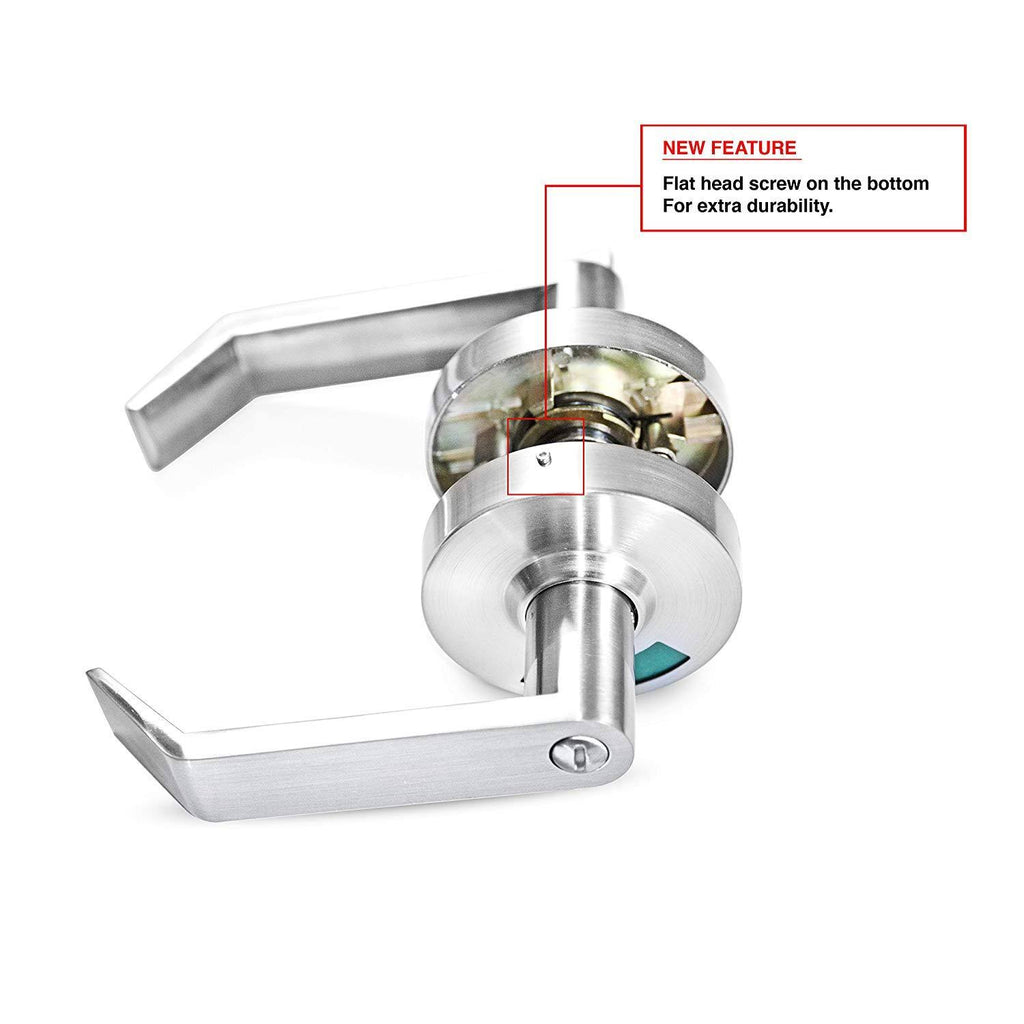 Commercial Grade Privacy Indicator Lock and Lever in Polished Chrome F663