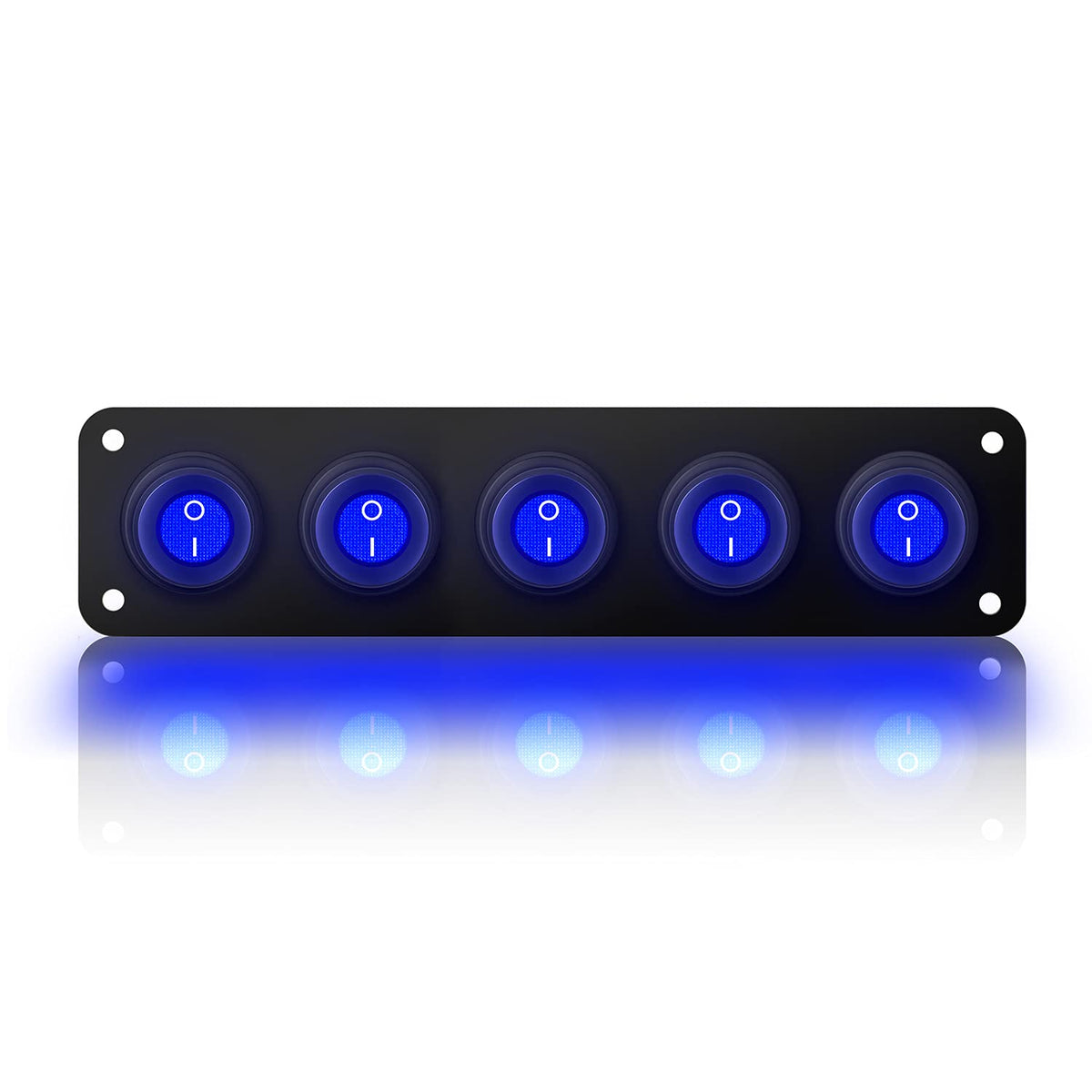 12V 20 Amp 6 Gang Toggle Rocker Switch Panel LED Waterproof S14028
