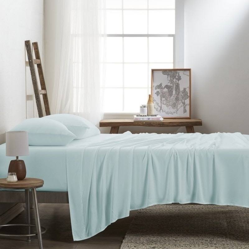 Rayon from Bamboo 4-Piece Bed Sheet Set Full Navy U296