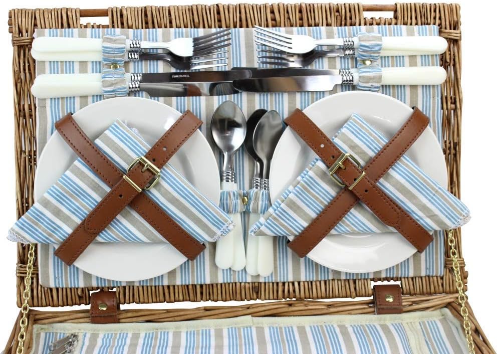 Wicker Picnic Basket Set for 4 Persons E6530