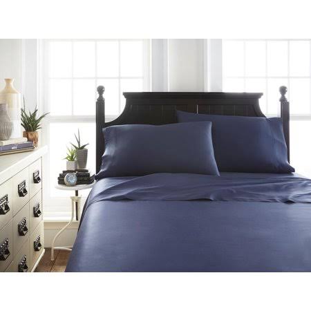 Rayon from Bamboo 4-Piece Bed Sheet Set Full Navy U296