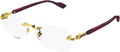 Gold Rectangular Eyeglasses D934744