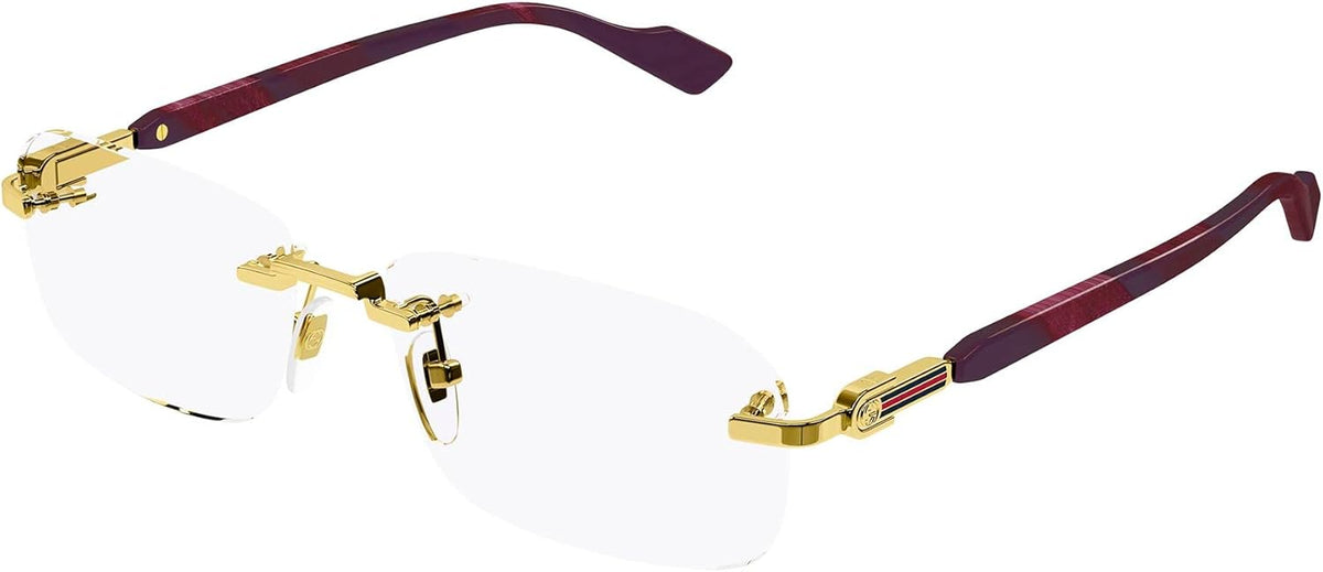 Gold Rectangular Eyeglasses D934744