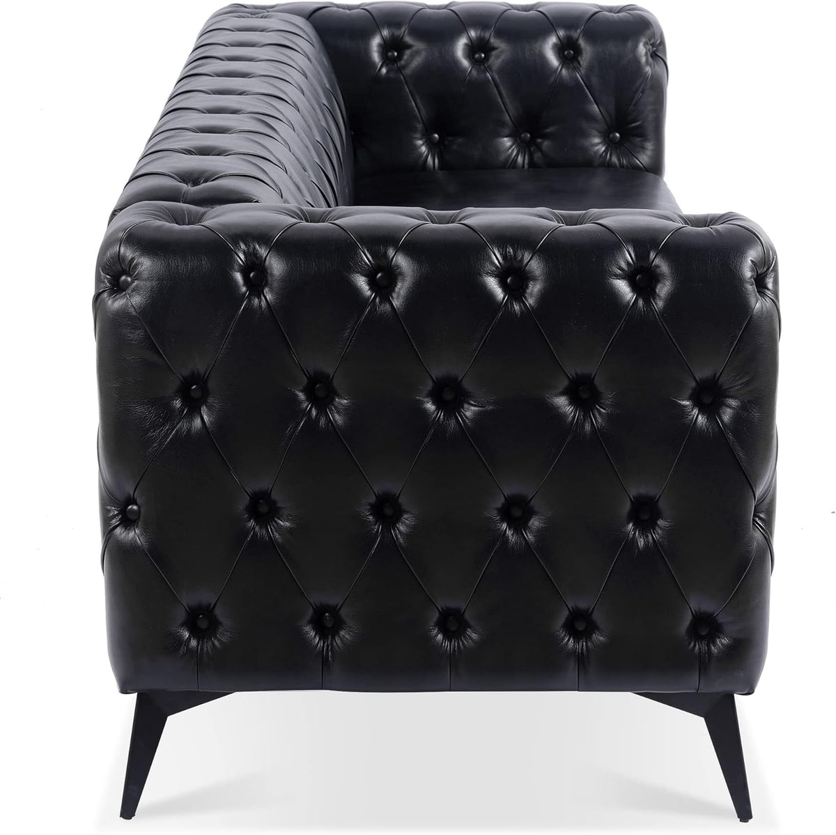 Comfy Couch Traditional Square Arm Sofa 84.06 Inch Width Removable Cushion 3 Seater I1412