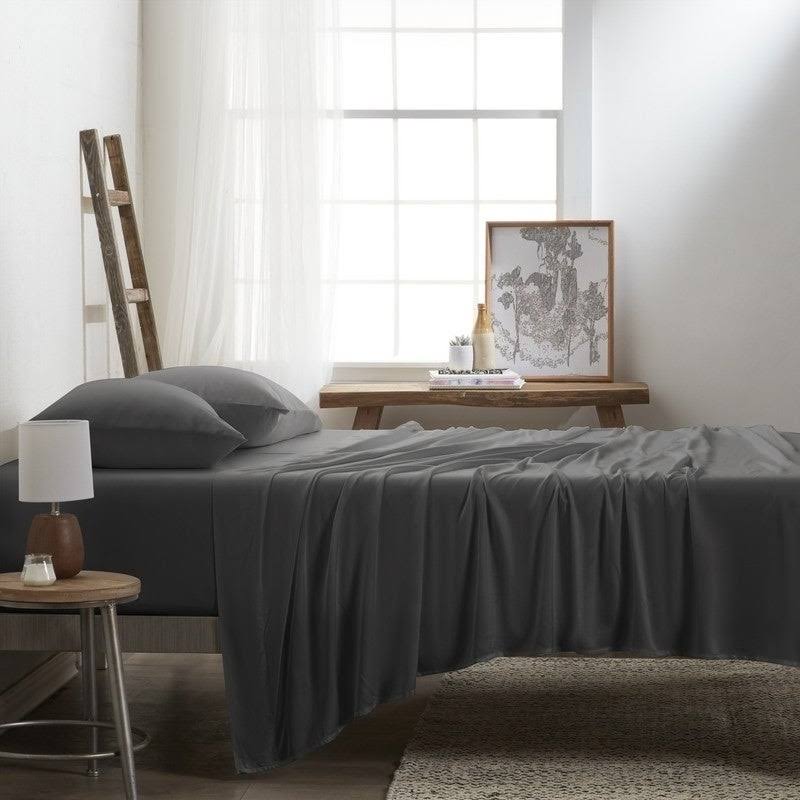 Rayon from Bamboo 4-Piece Bed Sheet Set Full Navy U296