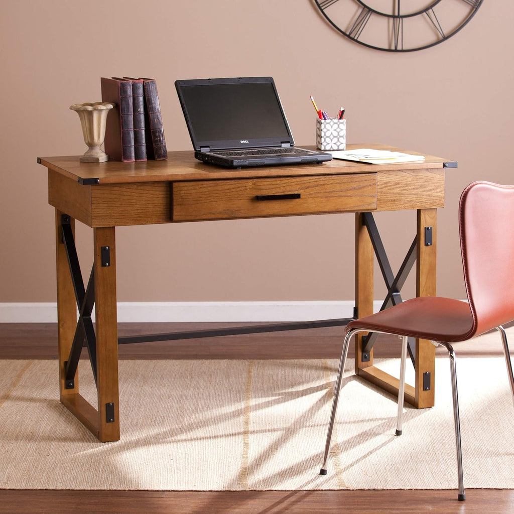 Adjustable Height Standing Desk with Hidden Storage O973826